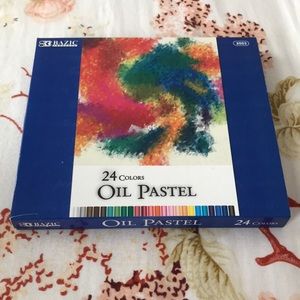 Bazic Products Oil Pastel 24 Colors Crayons Art